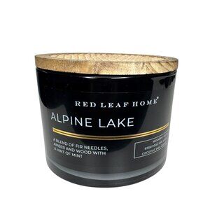 Red Leaf Home Alpine Lake Coconut Wax Blend Candle with Fir, Amber & Wood, 15 Oz